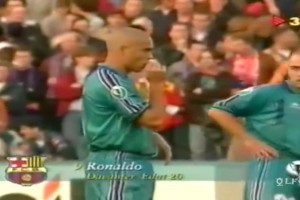 外星人！大罗97年对阵巴黎全场集锦！遭遇各种野蛮防守！